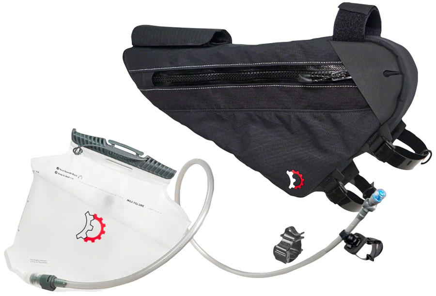 Revelate Designs Sandur Frame Bag with 1.5L Hydration Pack - Small, 2L, Black