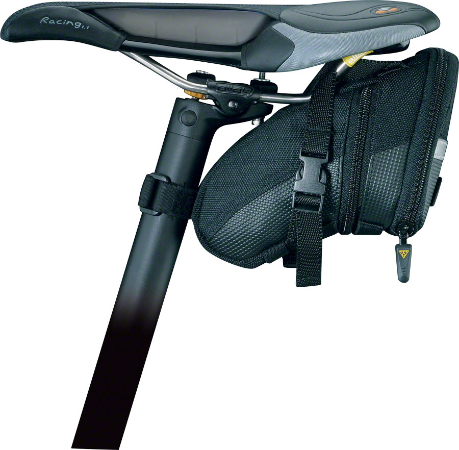 Topeak Aero Wedge Seat Bag - Strap-on, Medium, Black | Bikeparts.Com