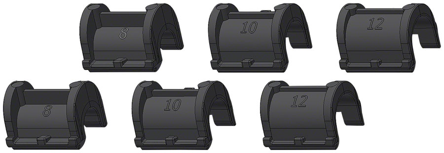 Ortlieb Rail Reducers For QL2.1/QL2 Systems: Includes 2x8mm, 2x10mm, 2x12mm (Enough for 1 Pannier)