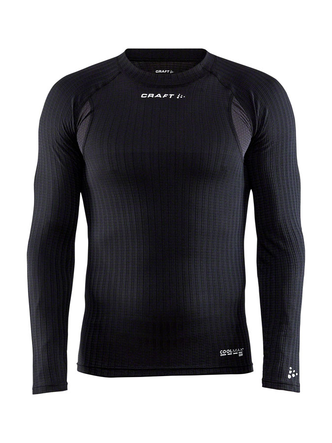Craft Active Extreme X Crew Neck Base Layer Top - Black, Long Sleeve, Men's, Large