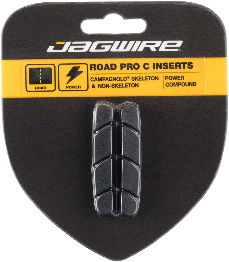 Jagwire Road Pro C Brake Pad Inserts Campagnolo Friction Fit, Black 