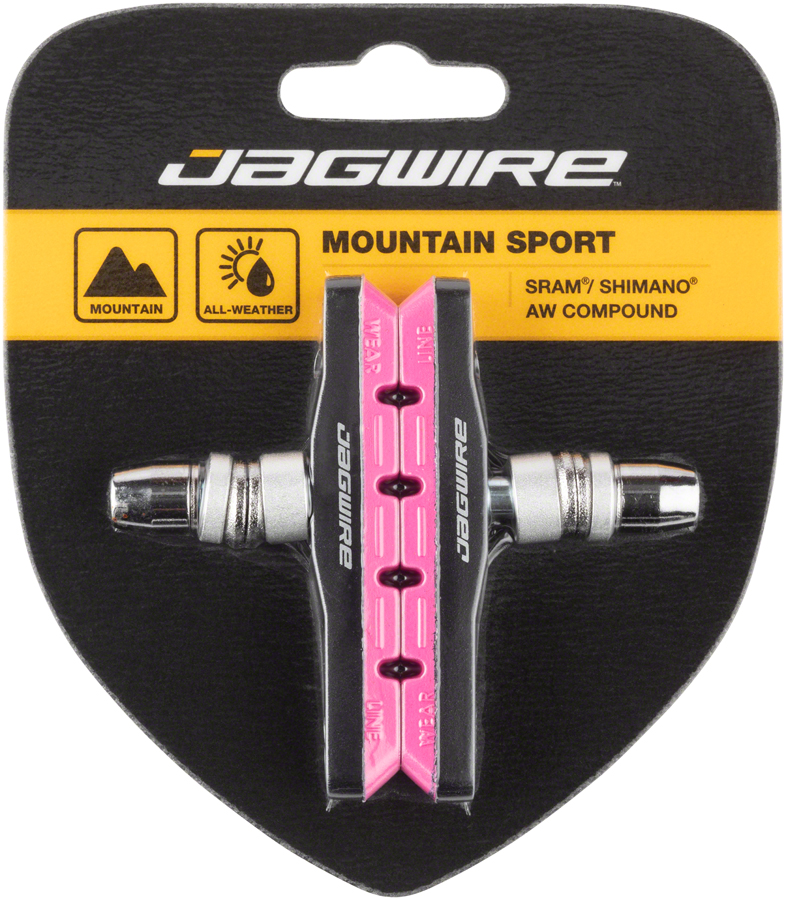 Jagwire Mountain Sport Brake Pads Threaded Post Pink 
