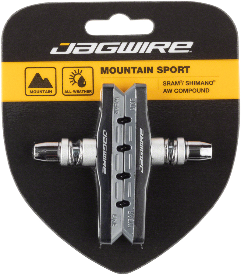 Jagwire Mountain Sport Brake Pads Threaded Post Gray 