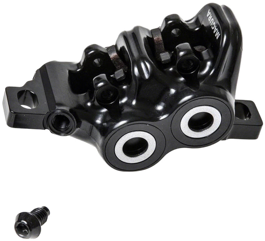Magura MT5/MT Trail Sport Disc Brake Caliper - Front or Rear, Post Mount, 4-Piston, Black/Silver 