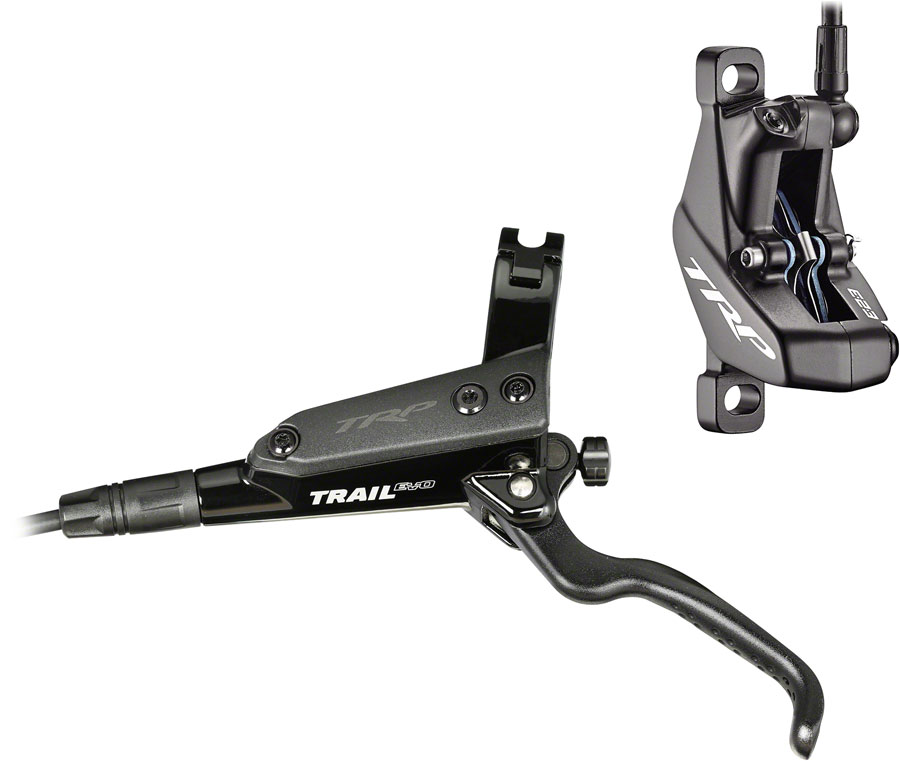 TRP Trail EVO Disc Brake and Lever - Front, Hydraulic, Post Mount, Black 
