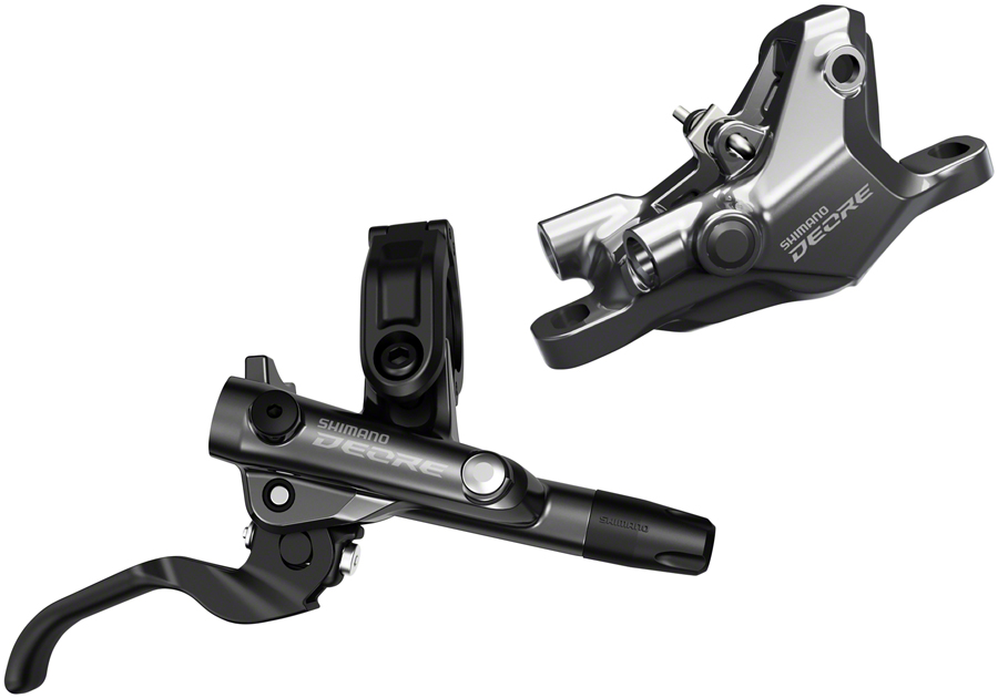 Shimano Deore BL-M6100/BR-M6100 Disc Brake and Lever - Rear, Hydraulic, Resin Pads, Gray 