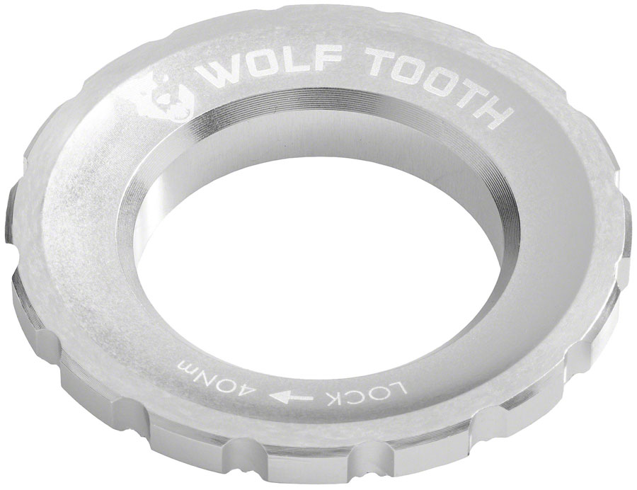 Wolf Tooth CenterLock Rotor Lockring - External Splined, Raw Silver 