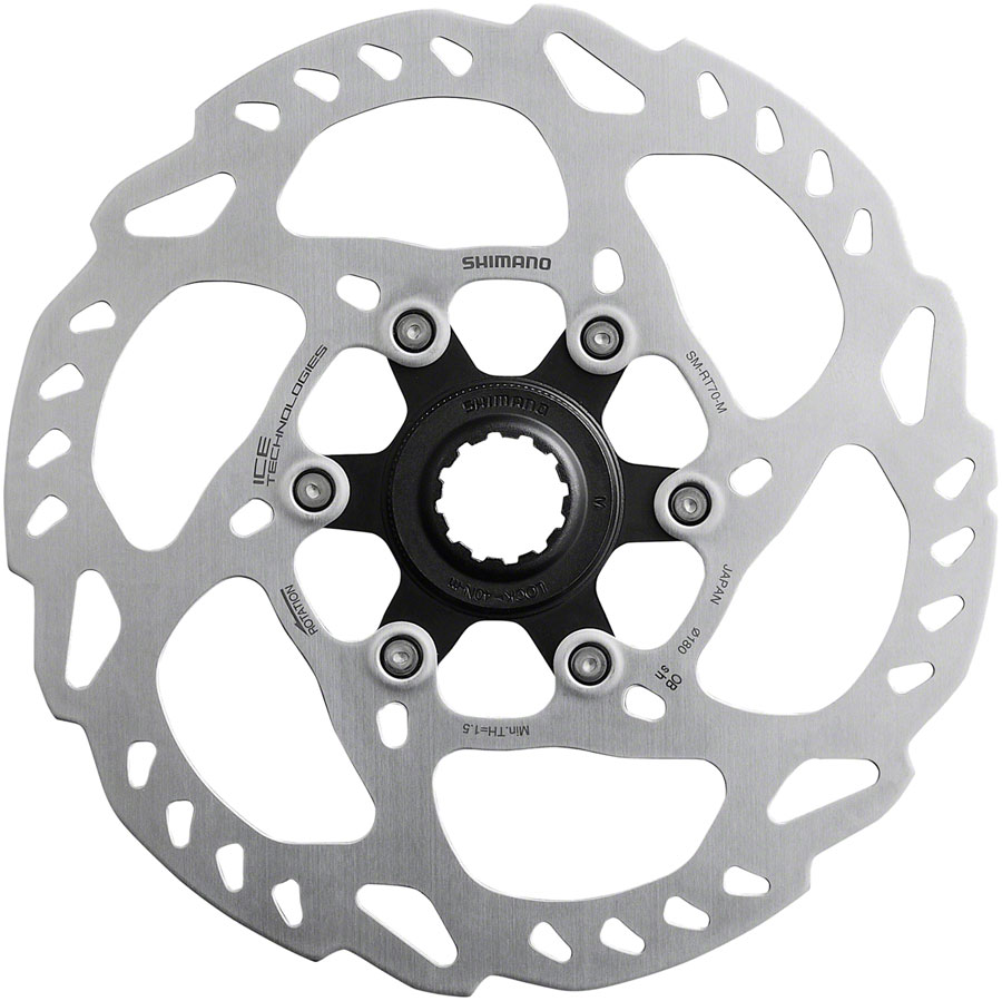 Shimano SLX SM-RT70-ME Disc Brake Rotor - 180mm, Center Lock, Silver 