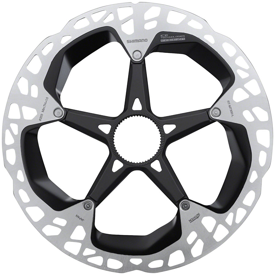 Shimano XTR RT-MT900-L Disc Brake Rotor - 203mm, Center Lock, Silver/Black 