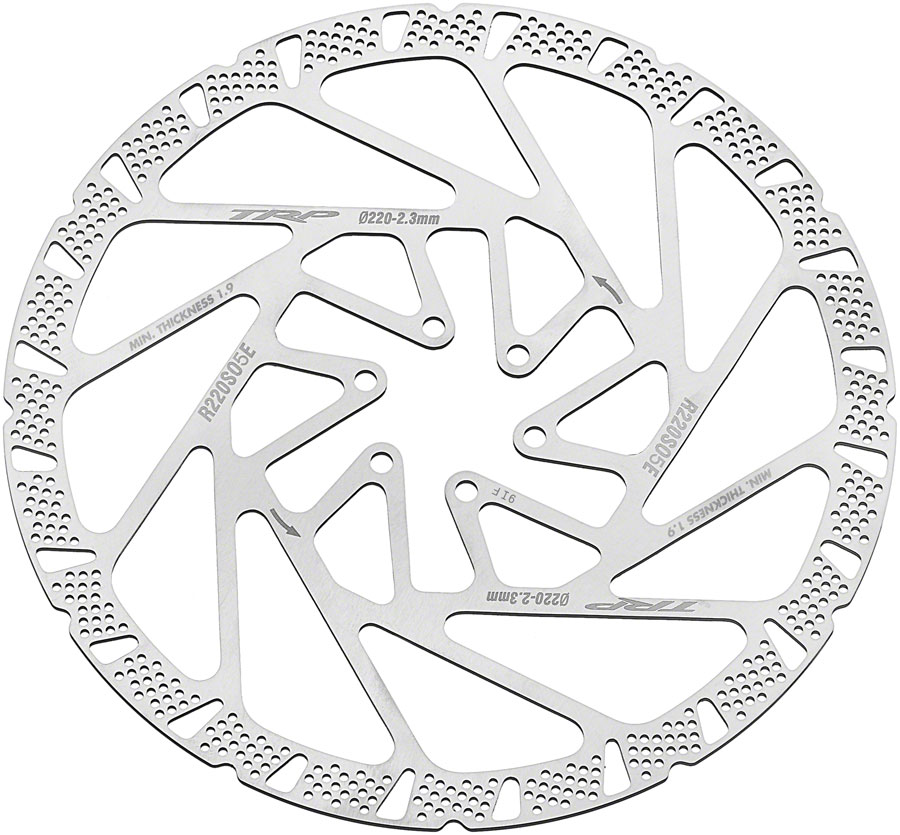 TRP S05E Race Disc Brake Rotor - 220mm, 6-Bolt, 2.3mm, Rust Blocker Treatment