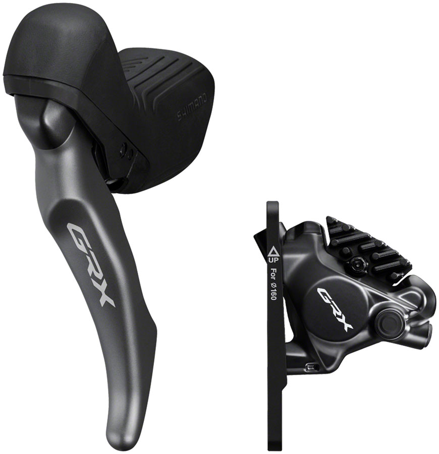 Shimano GRX ST-RX820-LA Brake/Dropper Remote Lever with BR-RX820 Hydraulic Disc Brake Caliper - Left/Front, Flat Mount Caliper 