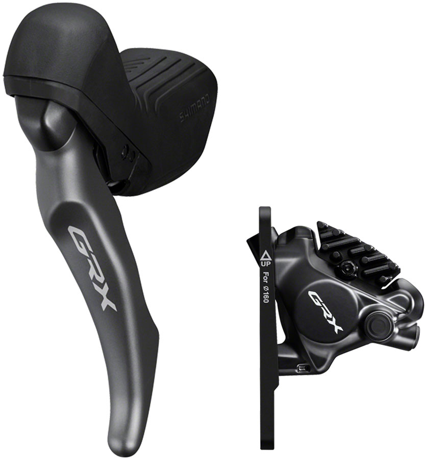 Shimano GRX BL-RX820 Brake Lever with BR-RX820 Hydraulic Disc Brake Caliper - Left/Front, Flat Mount Caliper 