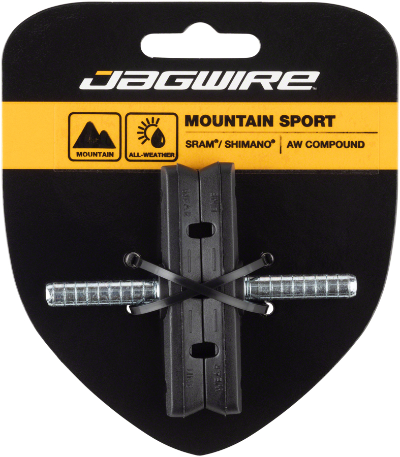 Jagwire Mountain Sport Brake Pads Smooth Post 70mm Pad, Black 