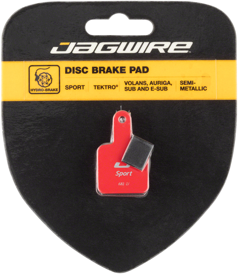 Jagwire Mountain Sport Semi-Metallic Disc Brake Pads for Tektro Volans, Auriga, Auriga SUB, Auriga E-SUB 