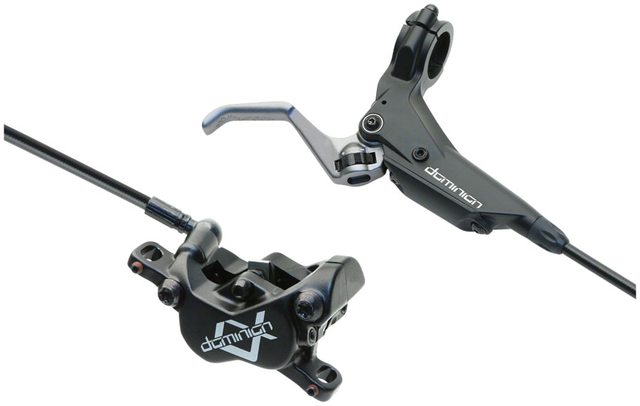 Hayes Dominion A4 Disc Brake and SRL Lever - Rear, Hydraulic, Post Mount, Stealth Black/Gray