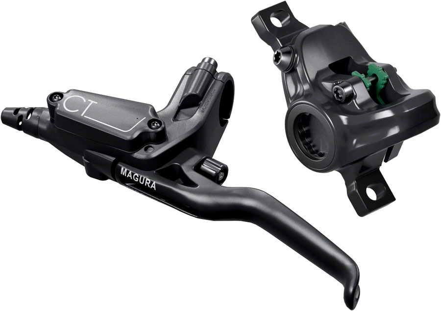 Magura MT C4 Disc Brake and Lever - Front, Hydraulic, 2-Piston, Post Mount, Black 