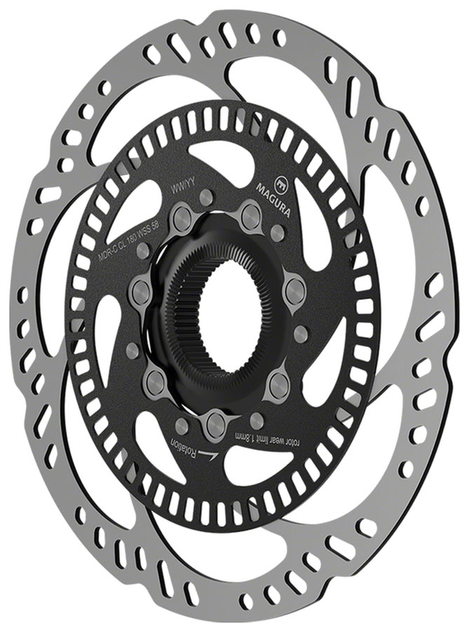 Magura MDR-C Disc Brake Rotor - Centerlock, 180mm, ABS Wheel Speed Sensor, R58 