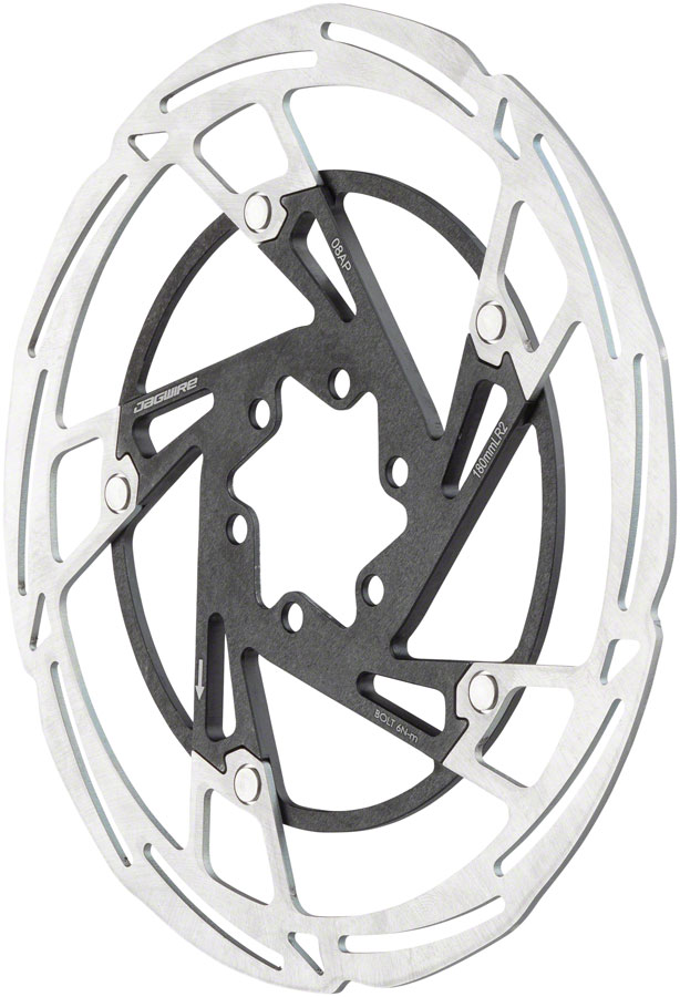 Jagwire Pro LR2 Disc Brake Rotor - 140mm, 6-Bolt, Silver/Black