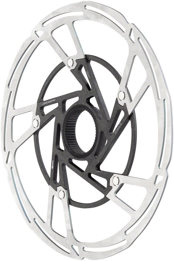 Jagwire Pro LR2 Disc Brake Rotor - 203mm, Center Lock, Silver/Black 