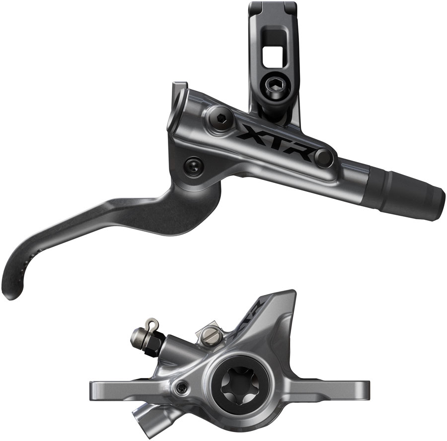 Shimano XTR M9200 XC Disc Brake and Lever - Right/Rear, Post Mount, 2-Piston Caliper, SM-BH90-SS Hose, Metal Pads, Gray