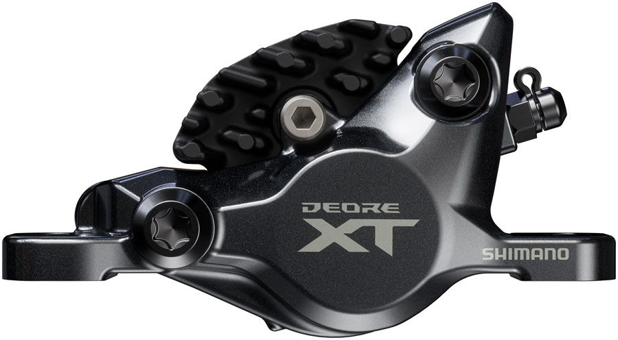 Shimano Deore XT BR-M8200 XC Disc Brake Caliper - Front or Rear, Post Mount, 2-Piston, Includes J04C-MF Finned Metal Pads, Black