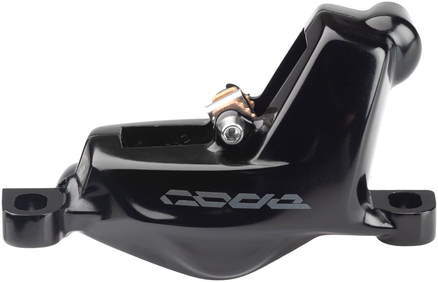 SRAM Code Silver Stealth Disc Brake Caliper Assembly - Front/Rear, Post Mount, 4-Piston, Black, C1 