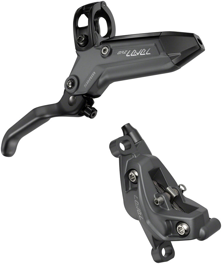 SRAM Level Bronze Stealth Disc Brake and Lever - Front, Post Mount, 4-Piston, Aluminum Lever, SS Hardware, Dark Polar, C1 