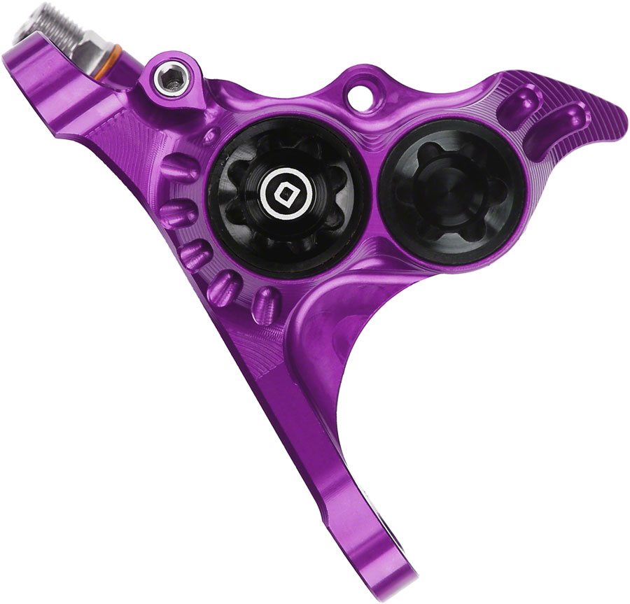 Hope RX4+ Disc Brake Caliper - Flat Mount Front, +20mm, DOT Type, Purple