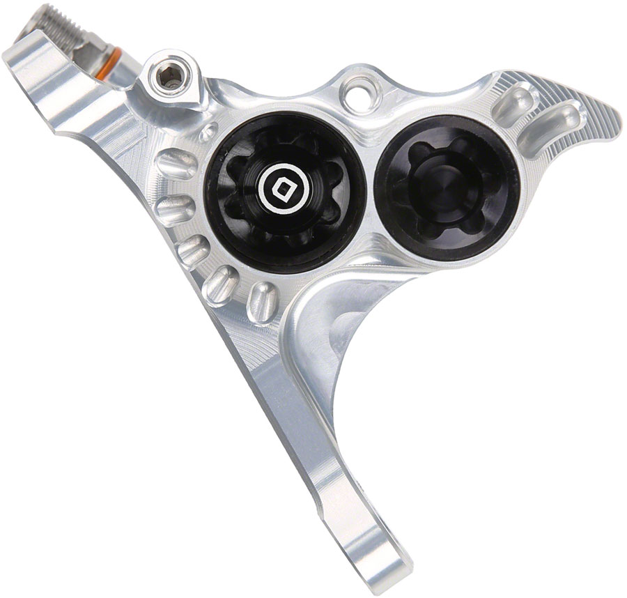 Hope RX4+ Disc Brake Caliper - Flat Mount Front, +20mm, DOT Type, Silver