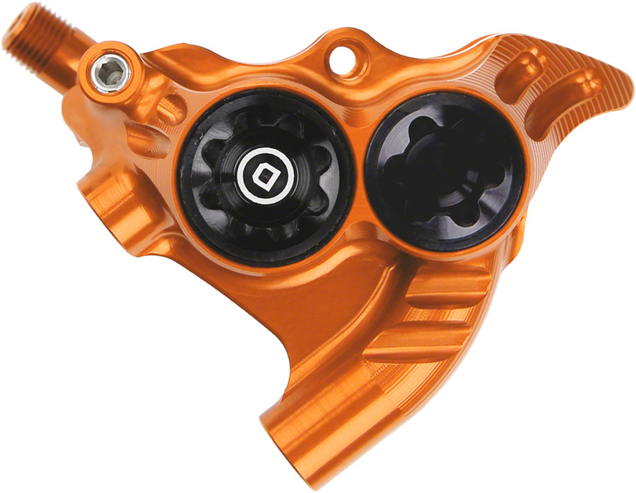 Hope RX4+ Disc Brake Caliper - Flat Mount Rear, +20mm, DOT Type, Orange