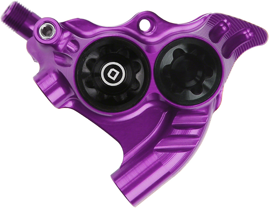 Hope RX4+ Disc Brake Caliper - Flat Mount Rear, +20mm, DOT Type, Purple