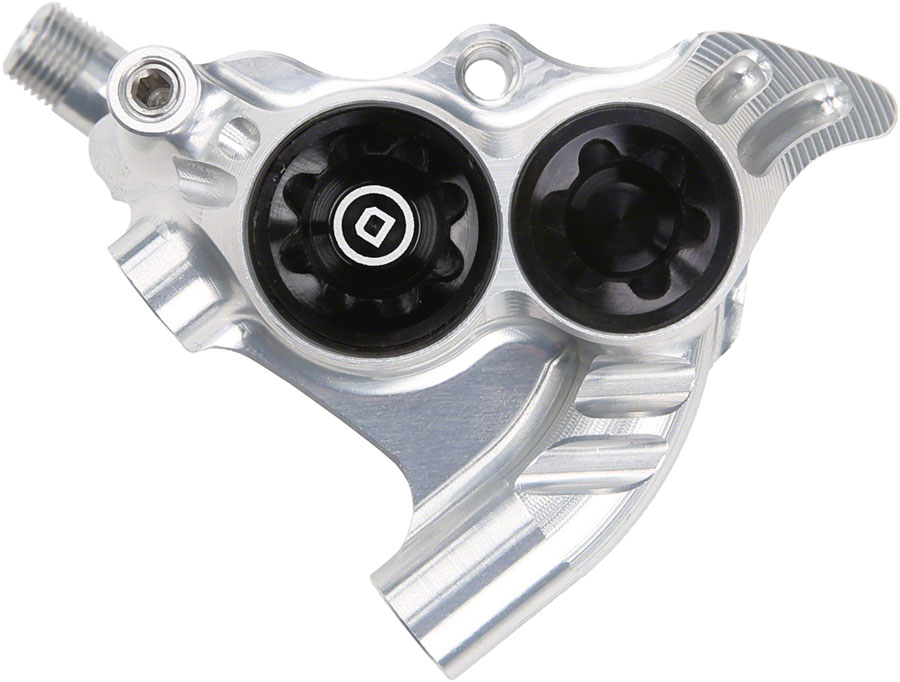 Hope RX4+ Disc Brake Caliper - Flat Mount Rear, +20mm, DOT Type, Silver