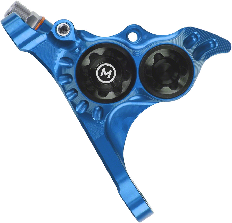 Hope RX4+ Disc Brake Caliper - Front Flat Mount Direct, +20mm, Mineral Oil Type, Blue