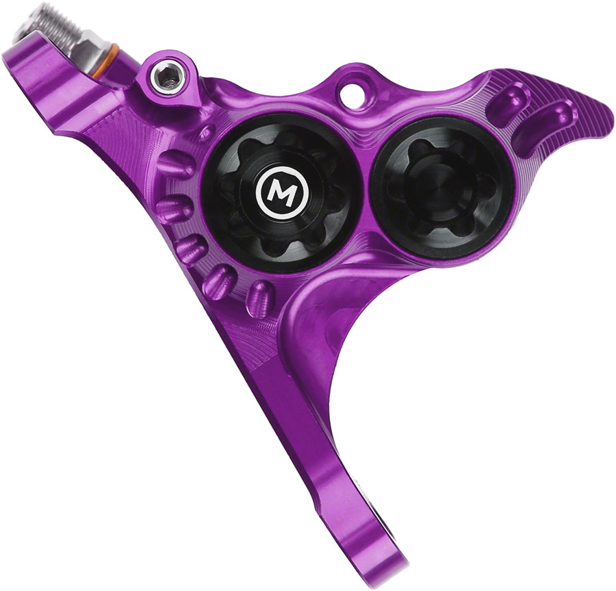 Hope RX4+ Disc Brake Caliper - Front Flat Mount Direct, +20mm, Mineral Oil Type, Purple