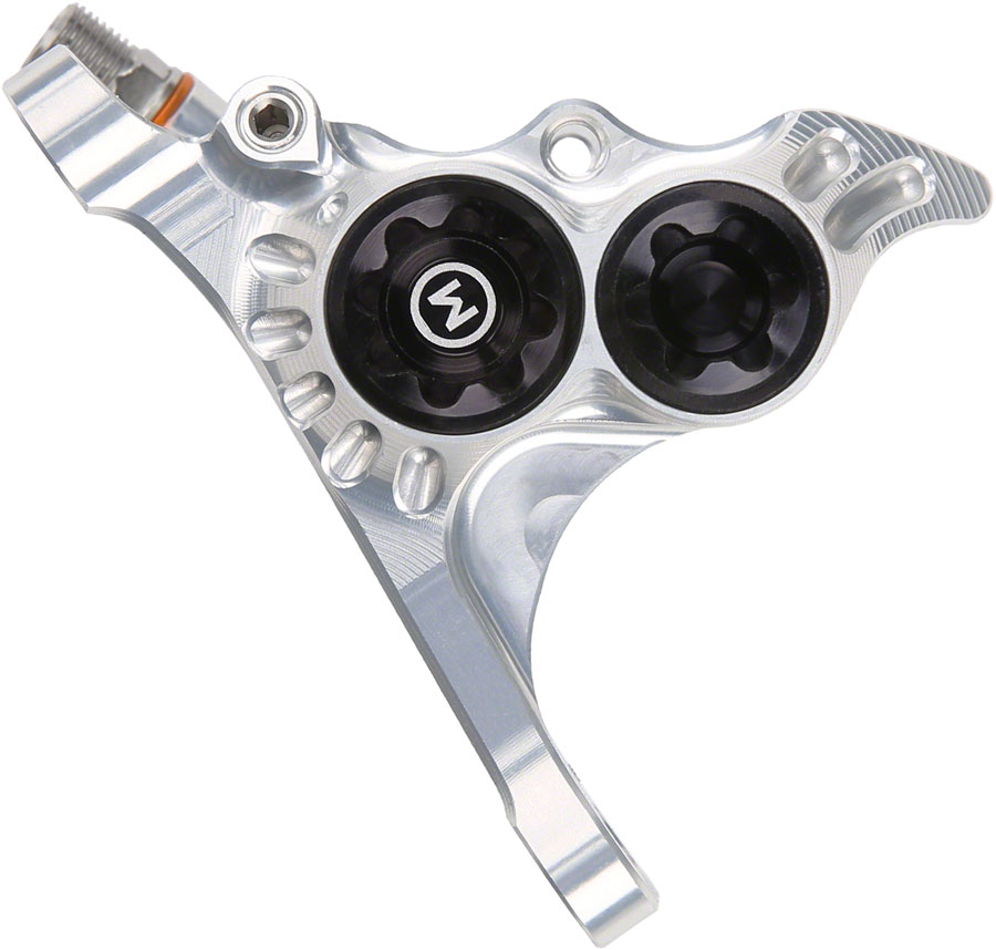 Hope RX4+ Disc Brake Caliper - Front Flat Mount Direct, +20mm, Mineral Oil Type, Silver