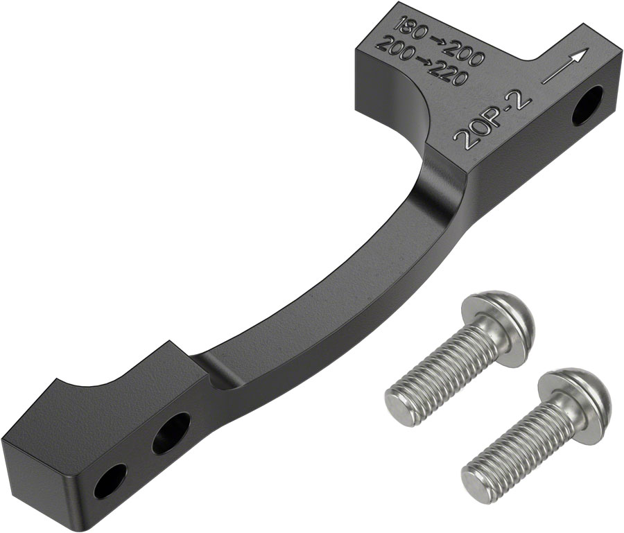 SRAM Post Bracket 20 P 2 Disc Brake Adaptor - For 200mm and 220mm Rotors Only, Includes Bracket and Titanium Bolts
