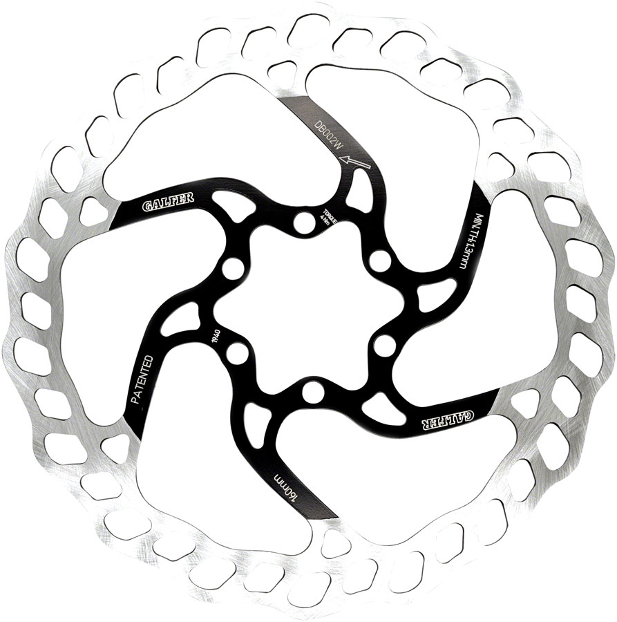 Galfer MTB Disc Brake Rotor - 160mm, 6-Bolt, 1.8mm 