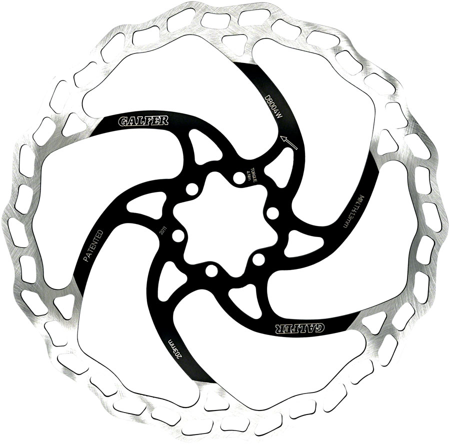 Galfer MTB Disc Brake Rotor - 203mm, 6-Bolt, 1.8mm