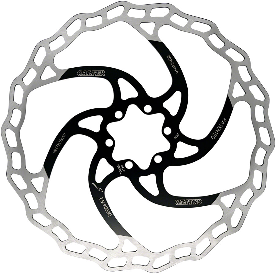 Galfer MTB/E-Bike Disc Brake Rotor - 203mm, 6-Bolt, 2.0mm