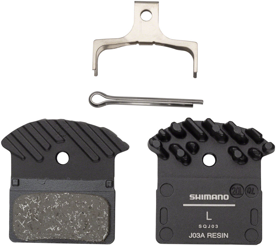 Shimano J03A Resin Disc Brake Pad - Resin, Finned, Fits XTR BR-M9000, XT BR-M8100/BR-M8000, SLX BR-M7100, Deore BR-M6000, and BR-RS785 