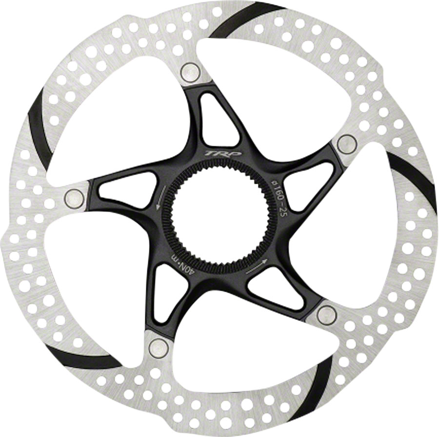 TRP-25 Disc Brake Rotor - 140mm, Center Lock, 1.8mm, Silver/Black 