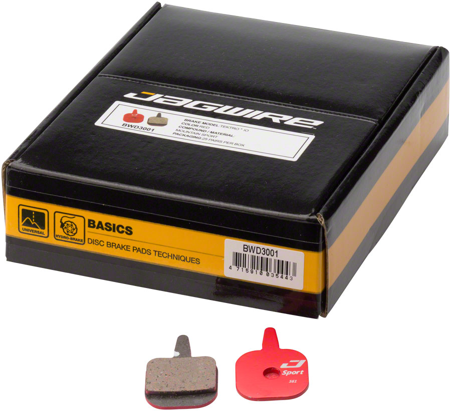 Jagwire Mountain Sport Disc Brake Pads for Tektro IO: Box of 25 Pairs 