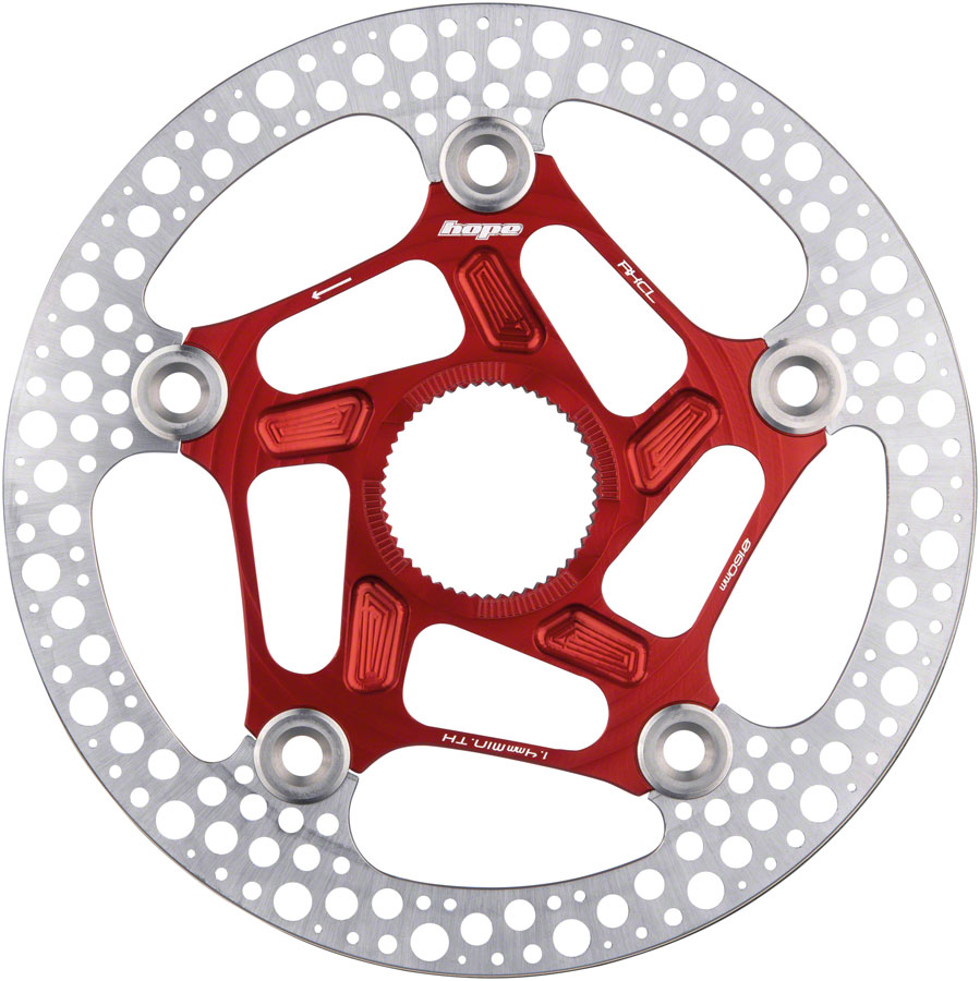 Hope RX Disc Rotor - 140mm, Center-Lock, Red 