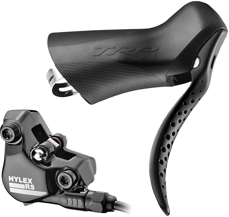 TRP Hylex RS Disc Brake and Lever - Rear, Hydraulic, 2-Piston, Flat Mount, Black 