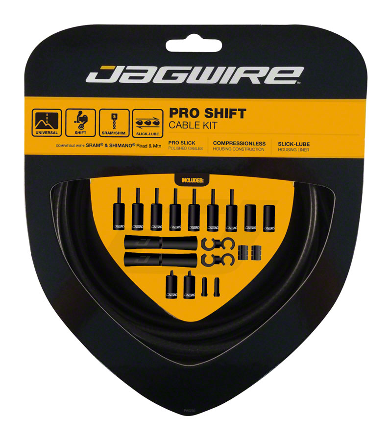 Jagwire Pro Shift Kit Road/Mountain SRAM/Shimano, Stealth Black 