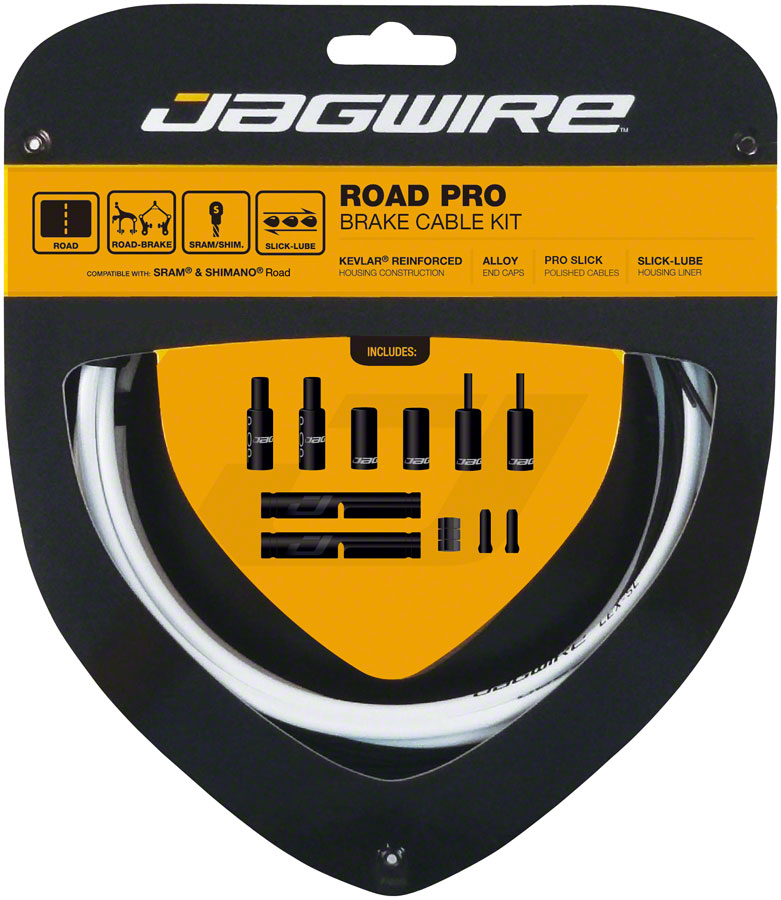 Jagwire Pro Brake Cable Kit Road SRAM/Shimano, White 