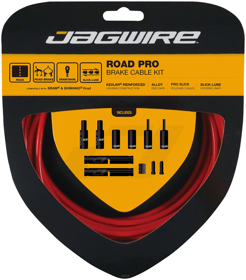 Jagwire Pro Brake Cable Kit Road SRAM/Shimano, Red 