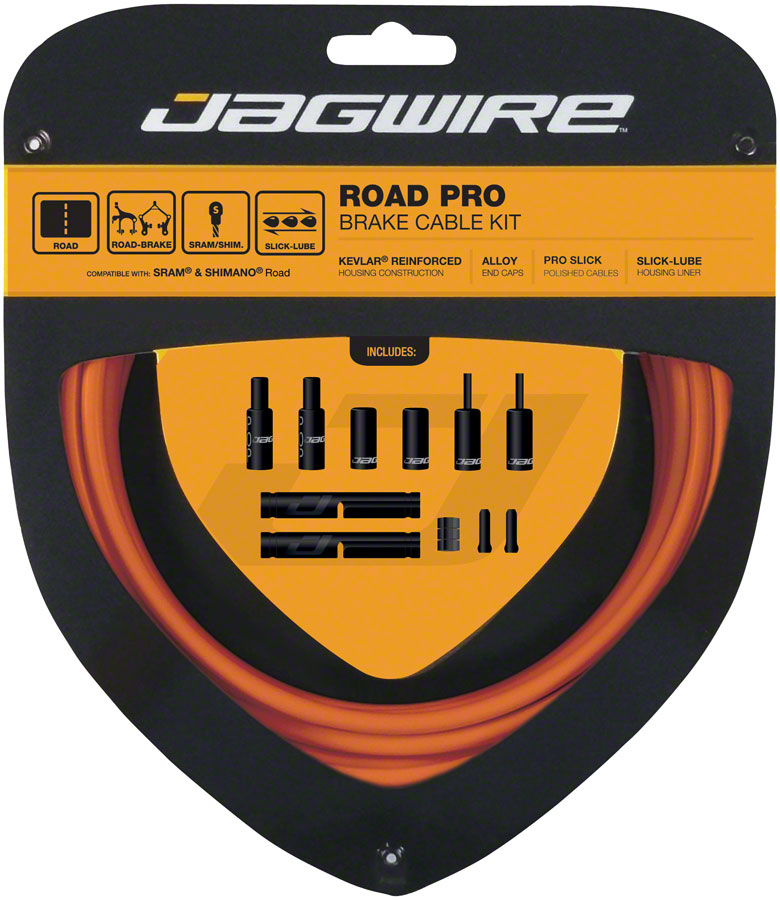 Jagwire Pro Brake Cable Kit Road SRAM/Shimano, Orange 