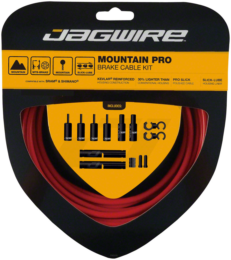 Jagwire Pro Brake Cable Kit Mountain SRAM/Shimano, Red 