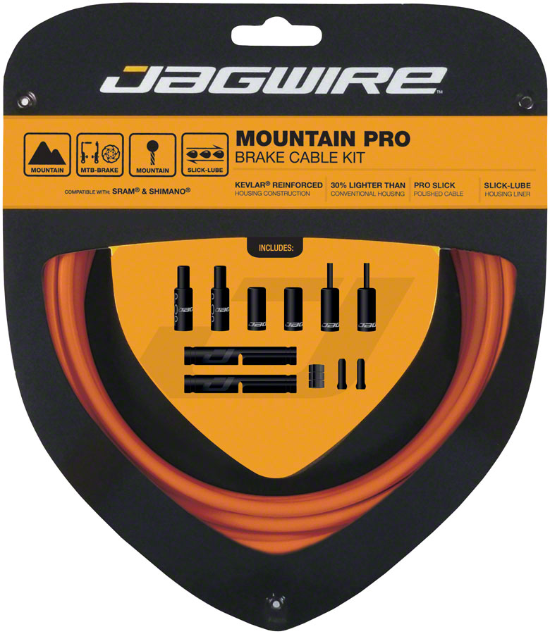 Jagwire Pro Brake Cable Kit Mountain SRAM/Shimano, Orange 
